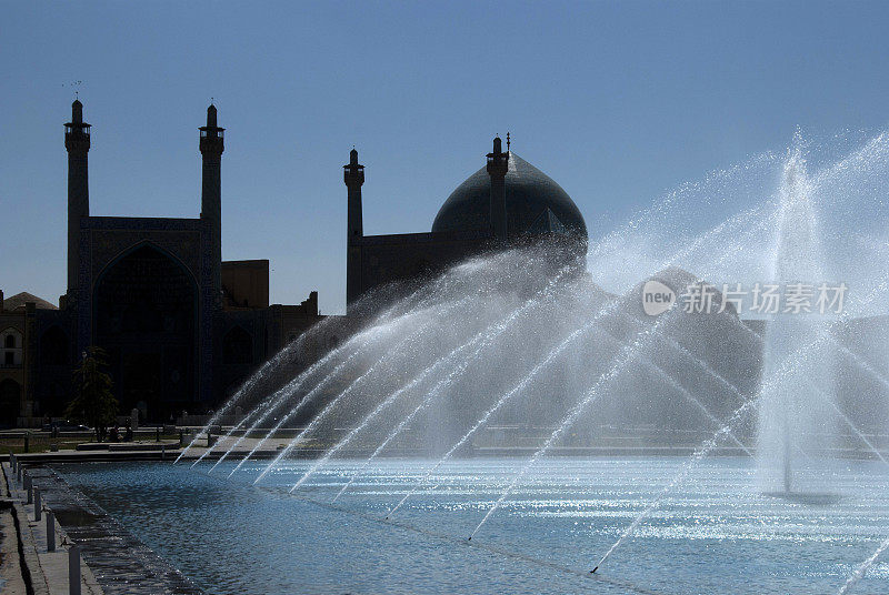 伊朗伊斯法罕Naghsh-i Jahan广场Shah清真寺剪影